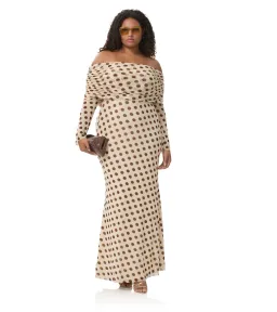 AFRM Thelma Off Shoulder Mesh Maxi Dress - Size XL / AU 14 for rent on The Volte - image 1