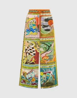 Alemais Lucky Pace Silk Shirt + Pants Size 10 for rent on The Volte - image 3