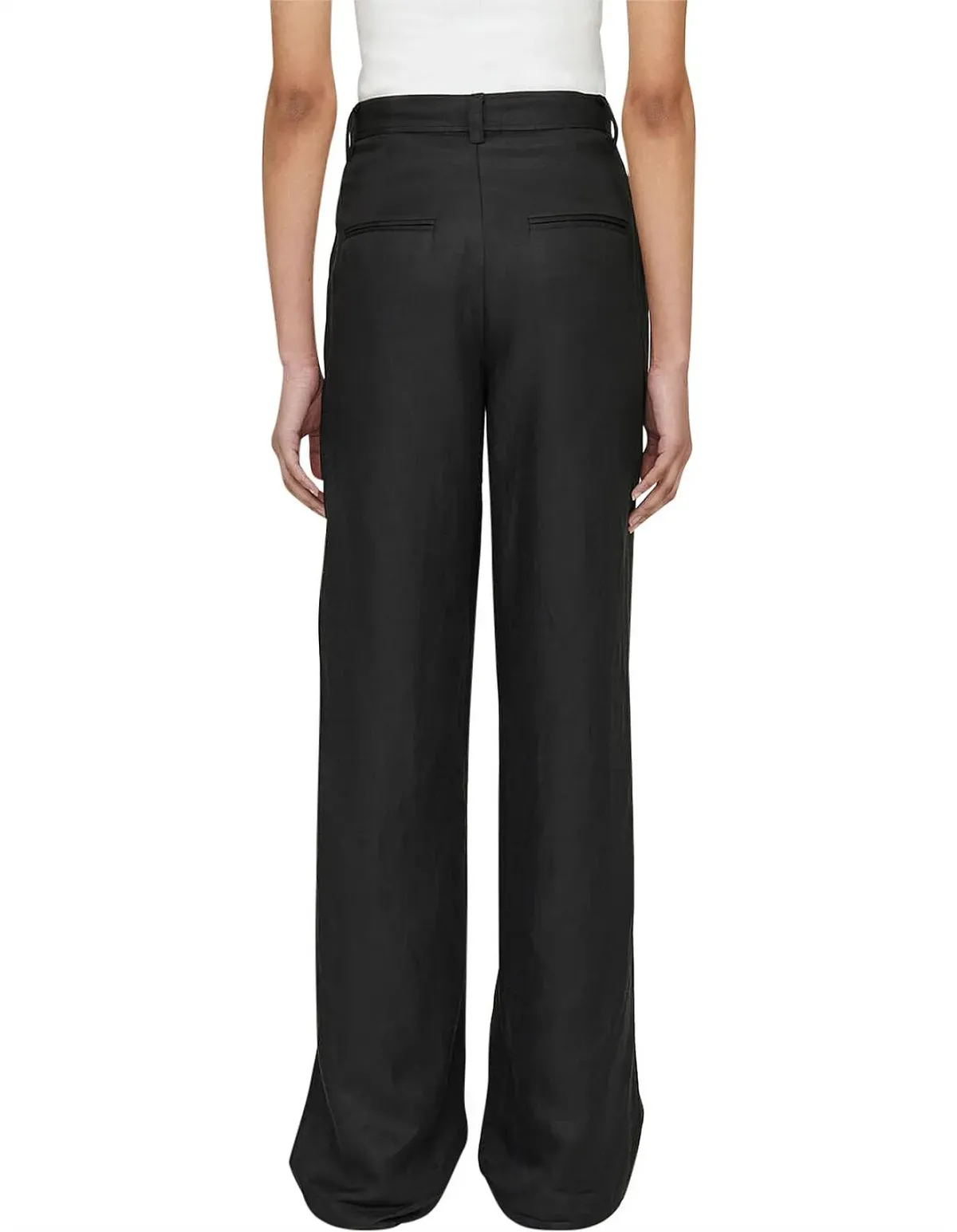 Anine Bing Carrie Tailored Pant Black Size 8 - Image 3