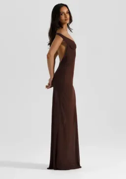 Natalie Rolt Brielle Dress in Espresso Size 6 for rent on The Volte - image 3