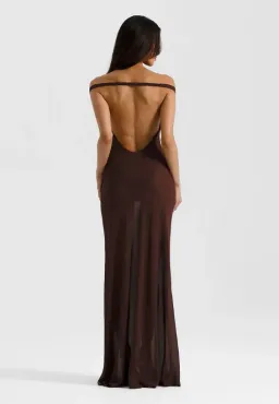 Natalie Rolt Brielle Dress in Espresso Size 8 for rent on The Volte - image 2