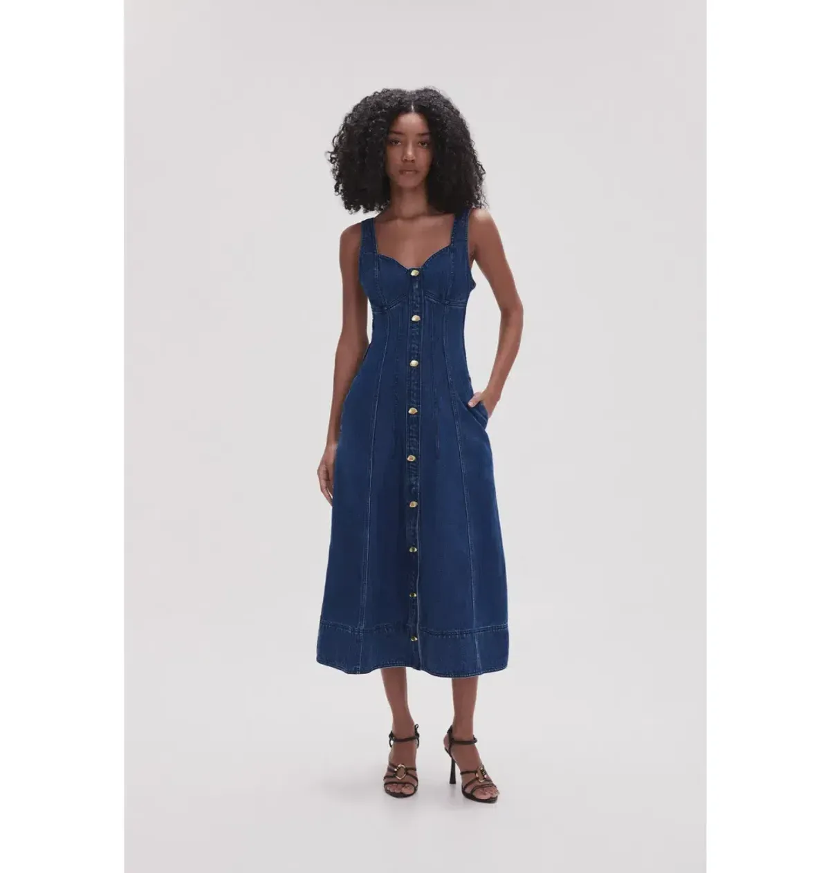 AJE May Denim Midi Dress - Image 1