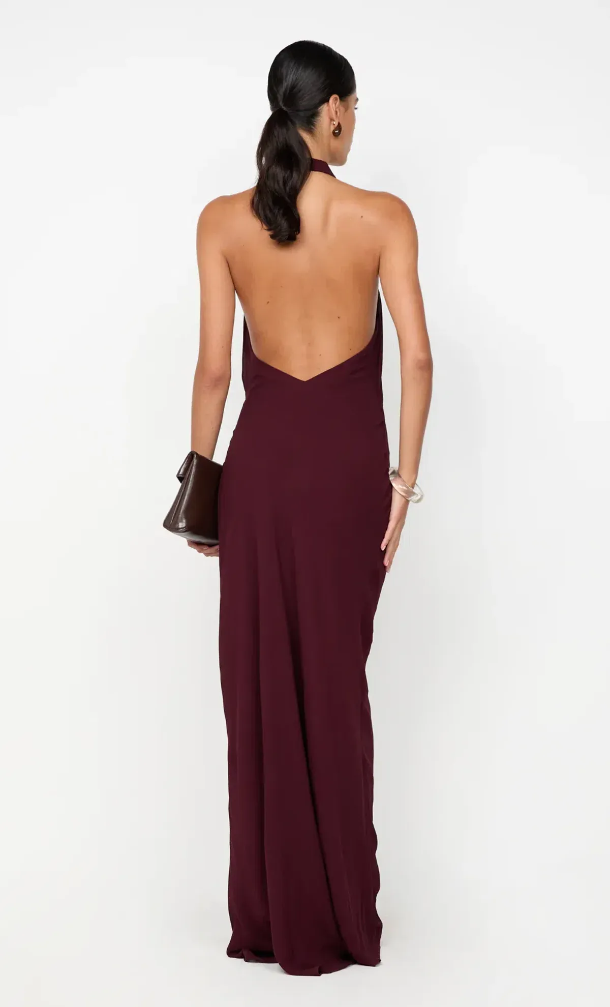 Bec and Bridge Soneva Wrap Halter Dress Plum Size 10 - Image 3
