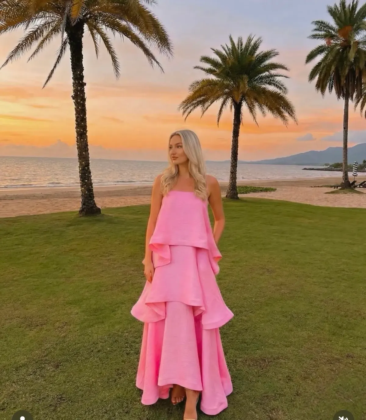 Elliatt Tilly Tiered Maxi Dress Pink / Size 10 - Image 1