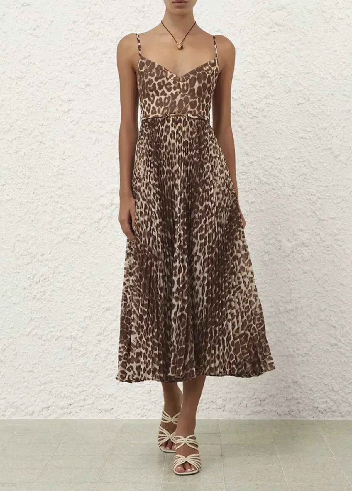 Zimmermann Sunray Leopard Pleated Picnic Dress s0 - Image 1