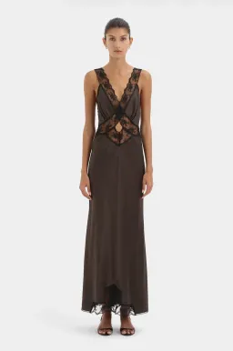 ARIES CUT OUT GOWN | BITTER CHOCOLATE - SIZE 8 for rent on The Volte - image 1