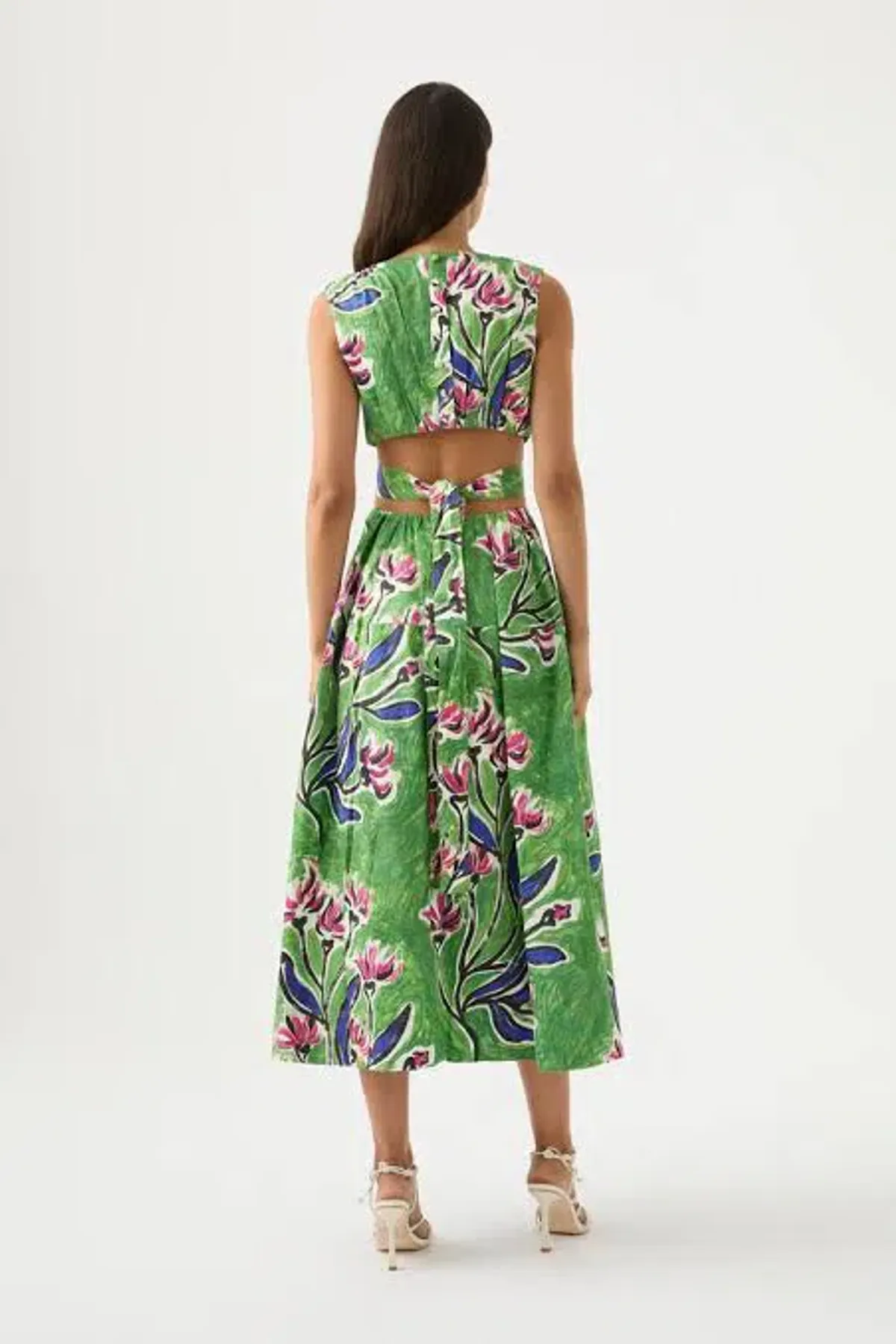 Aje Zorina Tie Midi Dress size 16 - Image 2