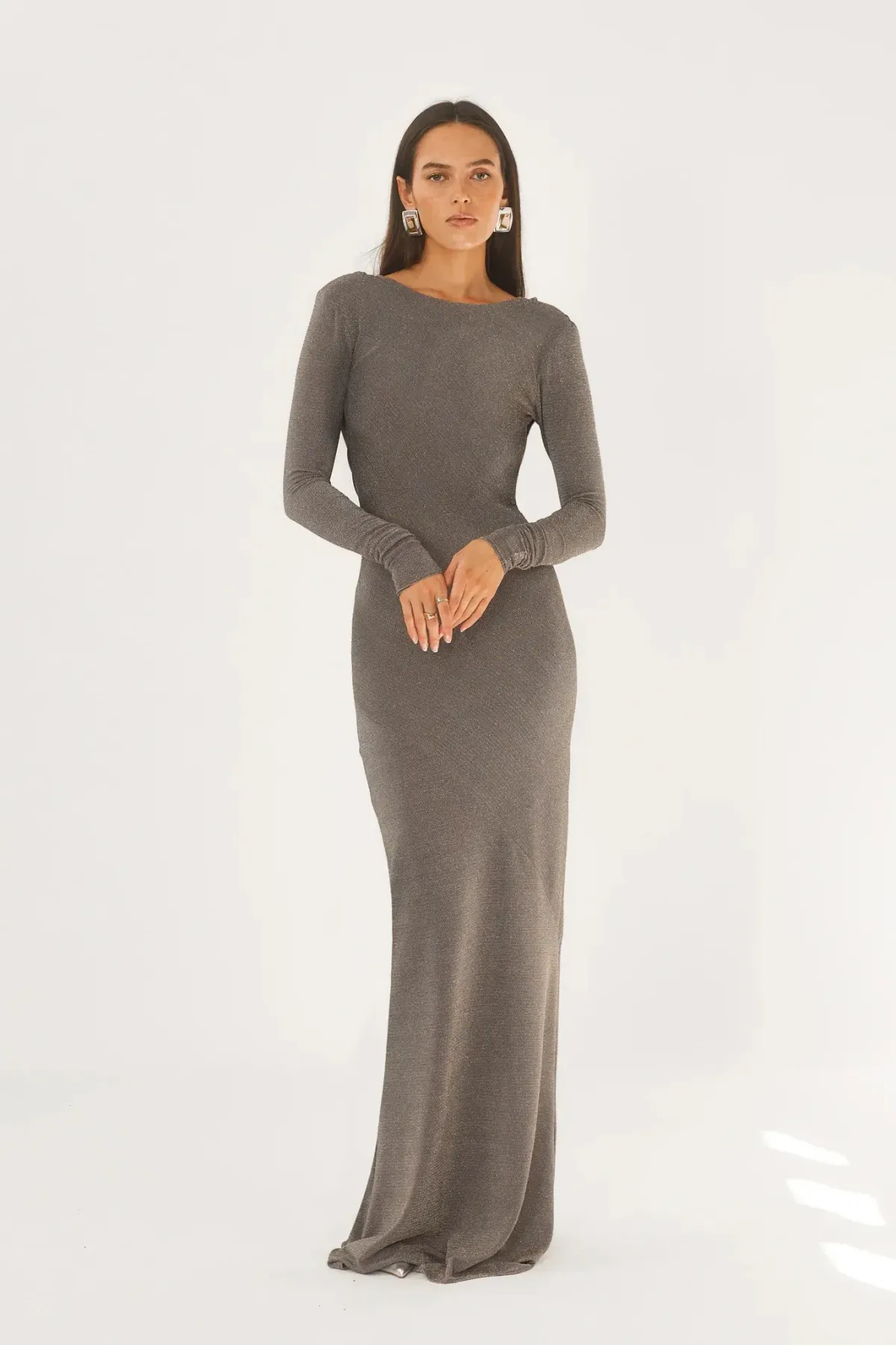 Arcina Ori Jen Dress Metallic Grey XS - Image 2