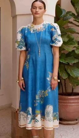 ALEMAIS Luda Midi Dress size 6 for rent on The Volte - image 1