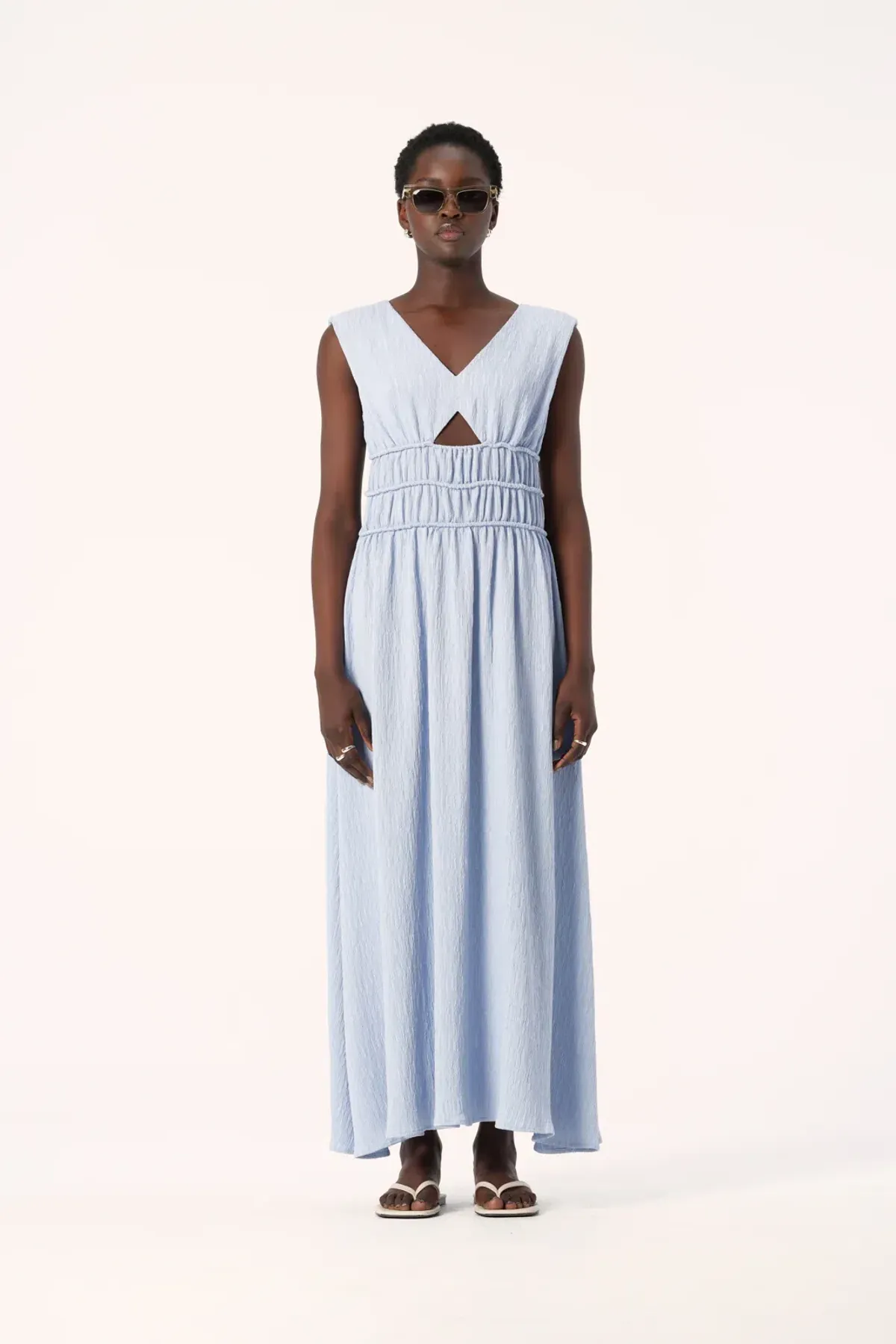 ELKA COLLECTIVE EVIAN DRESS SKY BLUE SIZE 12 - Image 1