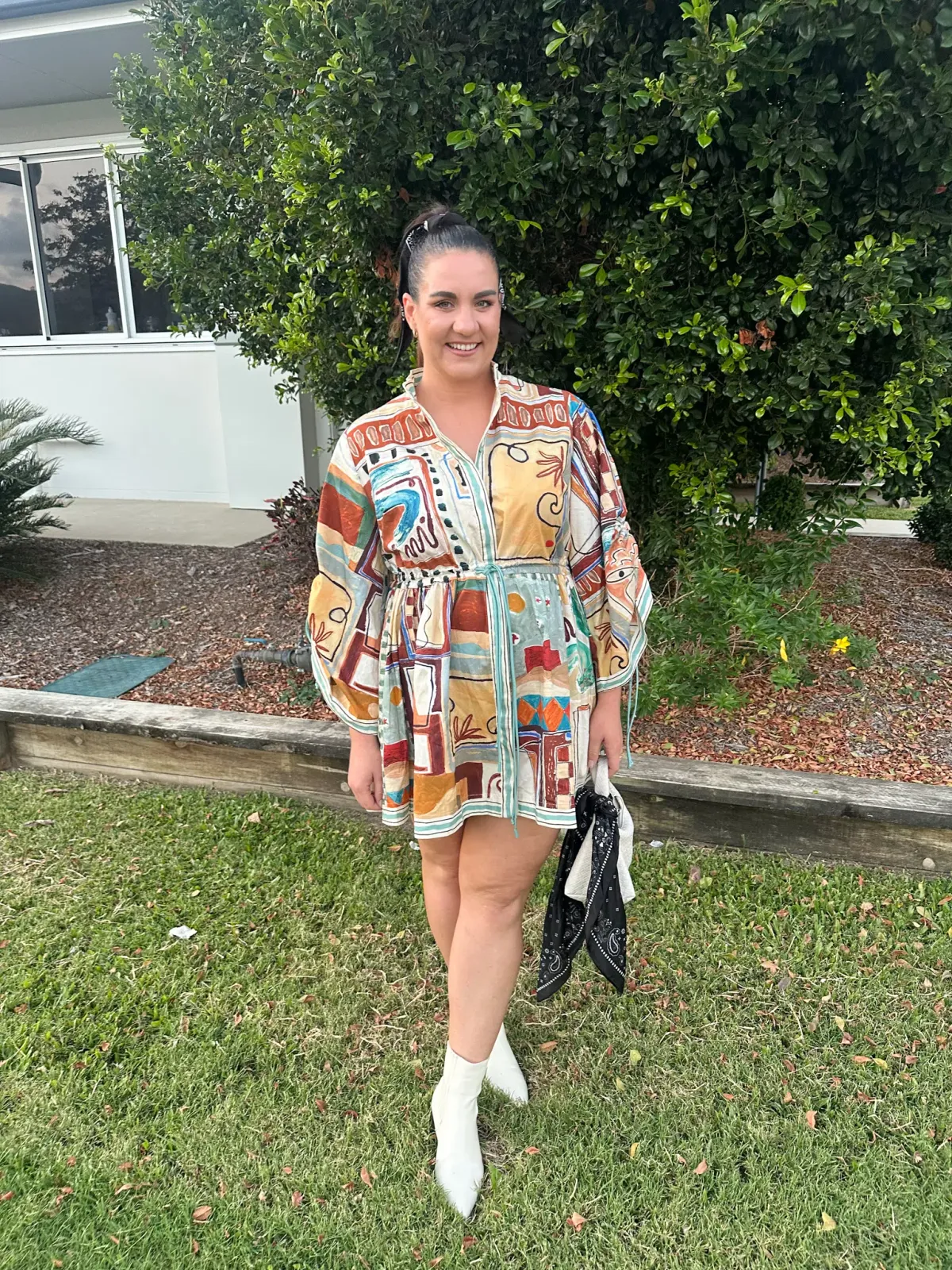 ALEMAIS- Michelle Mini Dress- Multi- Size 12 - Image 3