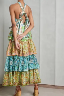 Alemais - Dreamer Halter Tier Dress In Multi for rent on The Volte - image 3
