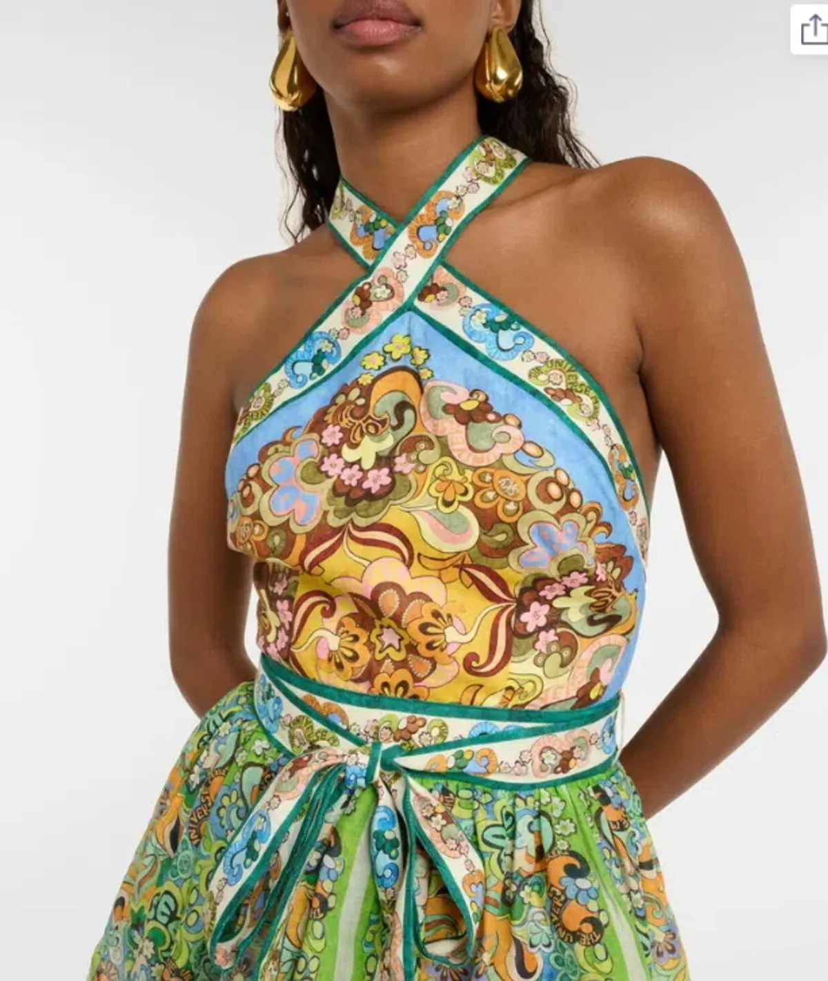 Alemais - Dreamer Halter Tier Dress In Multi - Image 2