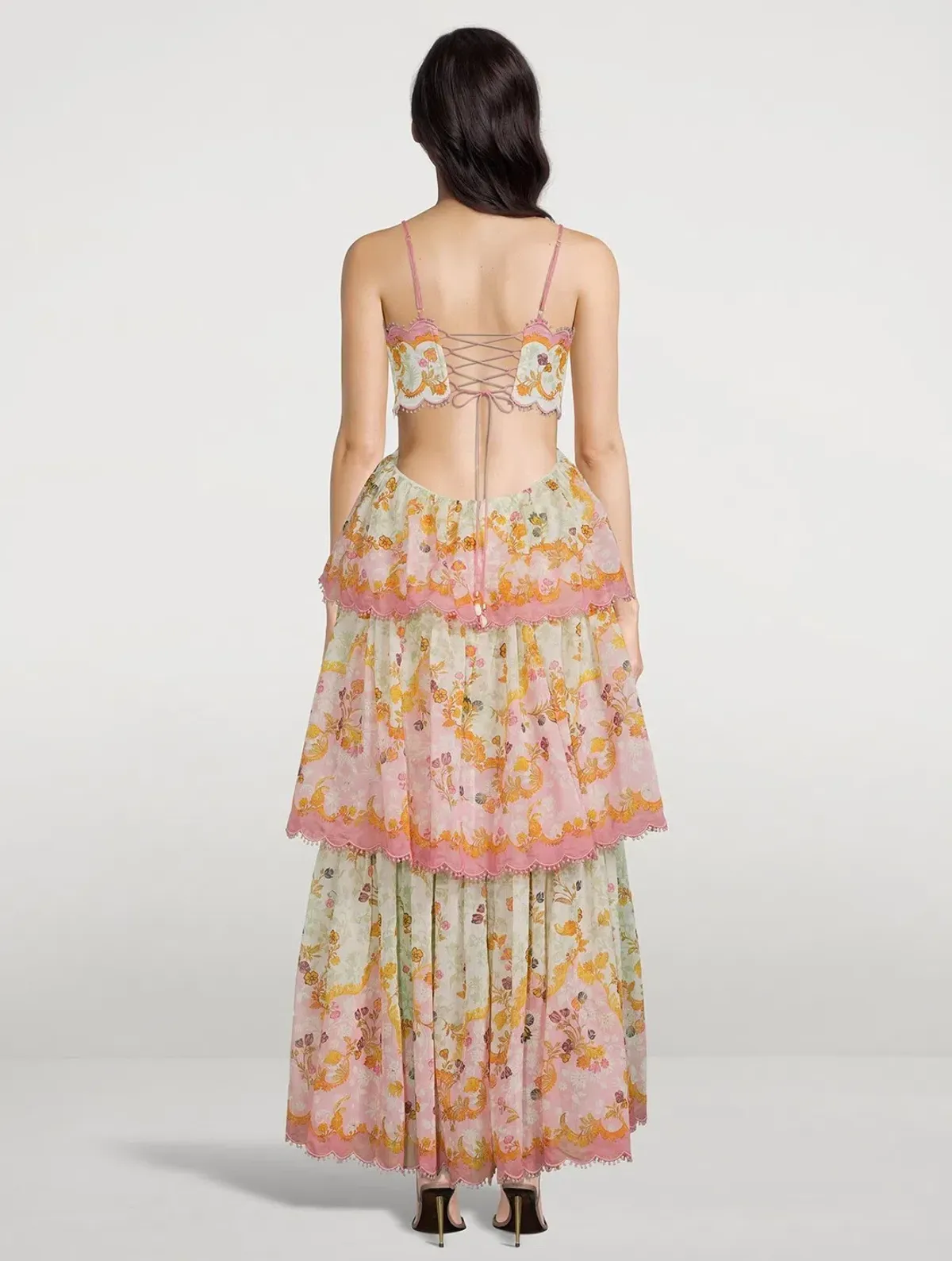 Zimmermann Laurel Frill Midi Dress Floral Size 1 / AU 10 - Image 4