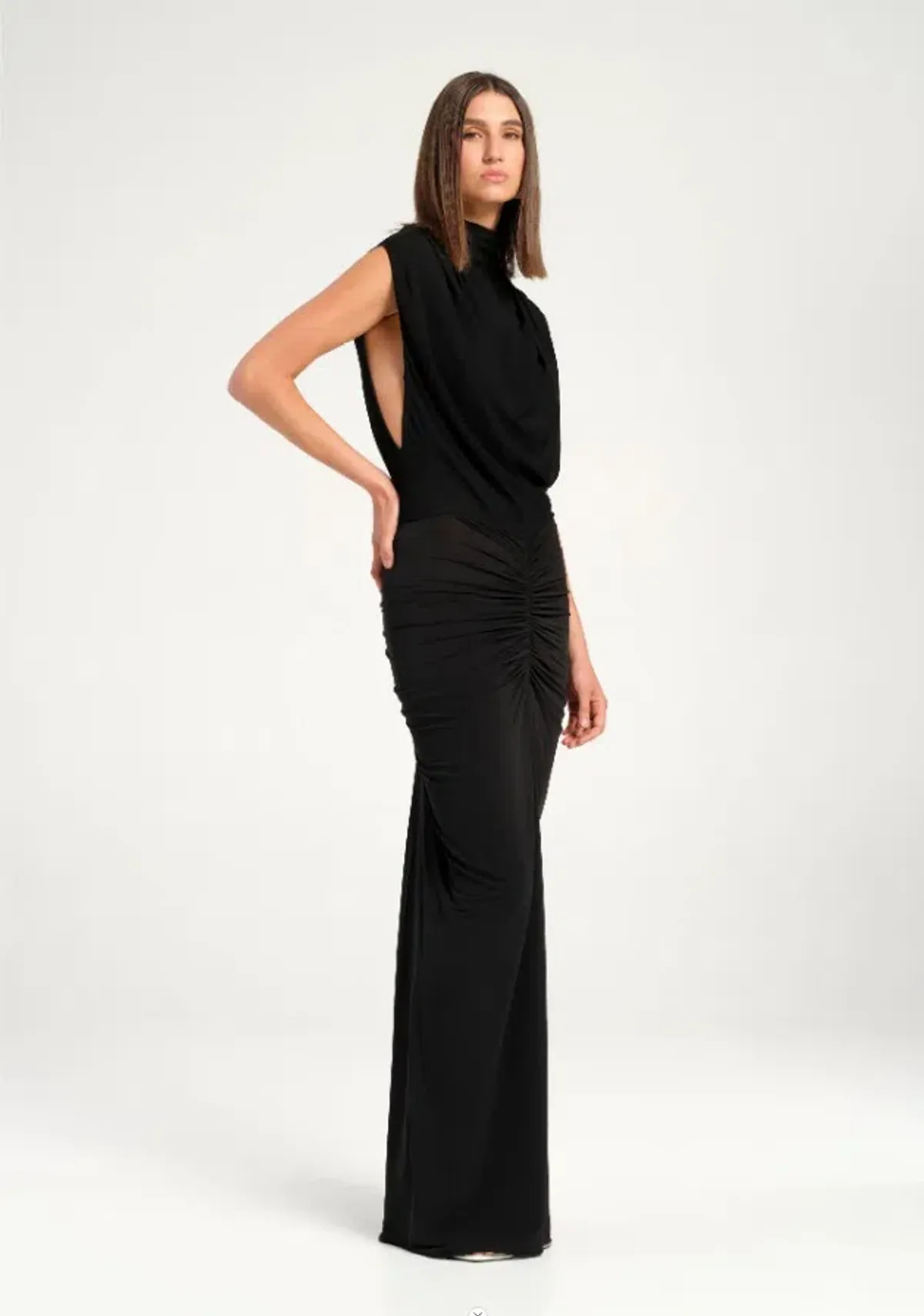 BENNI WILLOW MAXI DRESS BLACK SIZE 12 - Image 1