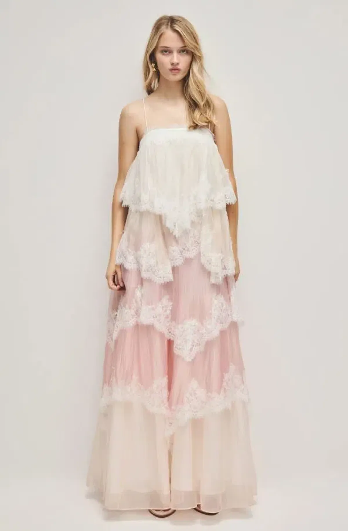 Aje Ophelia Lace Gown Pink 8 - Image 1