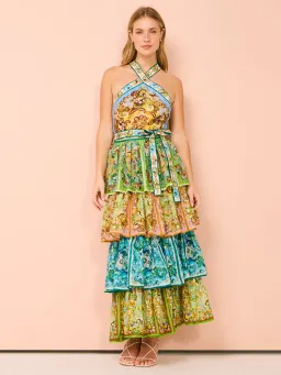 Alemais Dreamer Tiered Midi Dress size 8  for rent on The Volte - image 3
