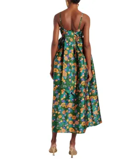 Alemais Carmine Printed Open Back Midi Dress Green Floral Multi Size 10 for rent on The Volte - image 5