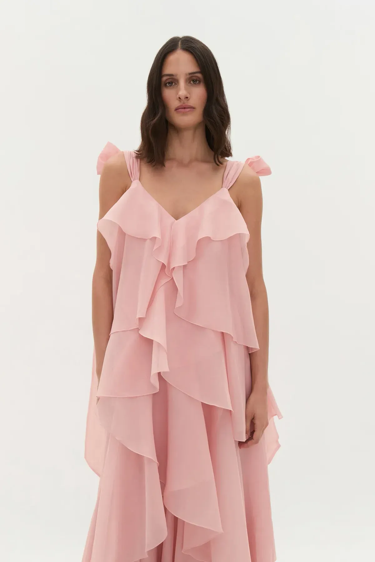 Aje Gracie Maxi Dress Size 16 in Muted Rose Pink - Image 7