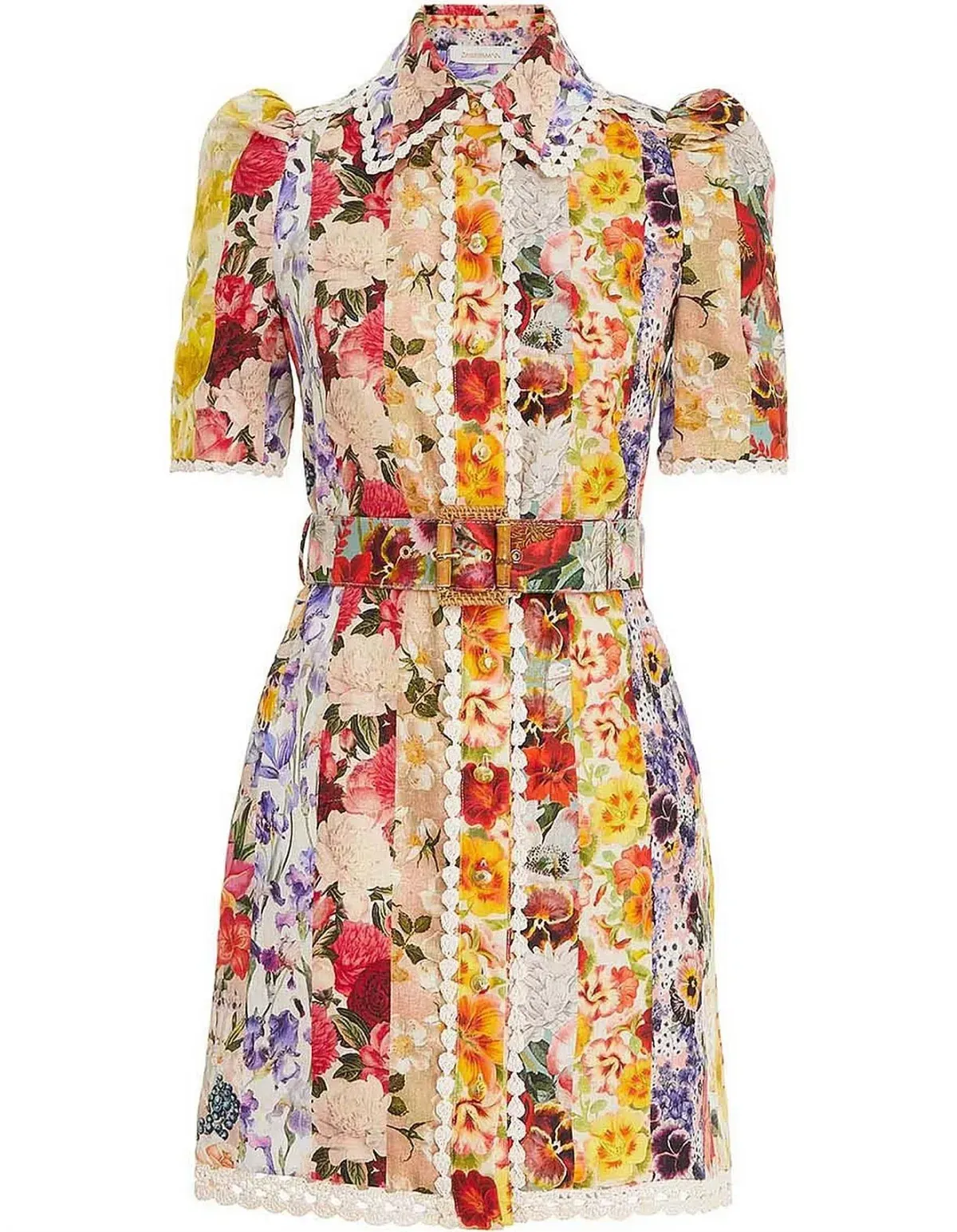 Zimmermann Wonderland Floral Shirt Dress Size 8 - Image 5
