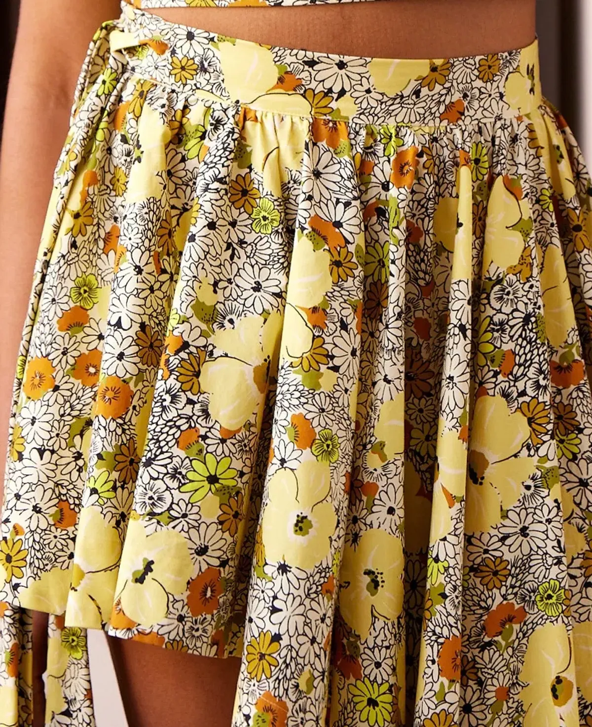 Alemais Orange Blossom Halter Neck Top & Assymetric Floral Skirt Set AU 4 - Image 3