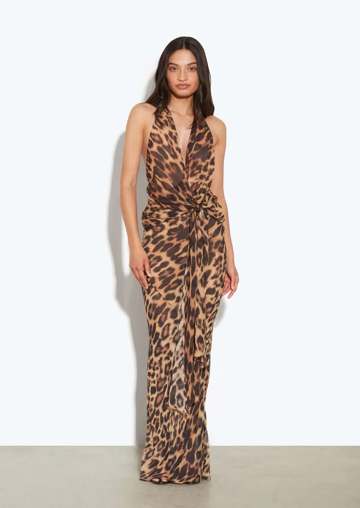 Rat & Boa Monique Top Size S/AU8 and Maxi Skirt Size M/AU10 Set in Leopard Print - Image 1