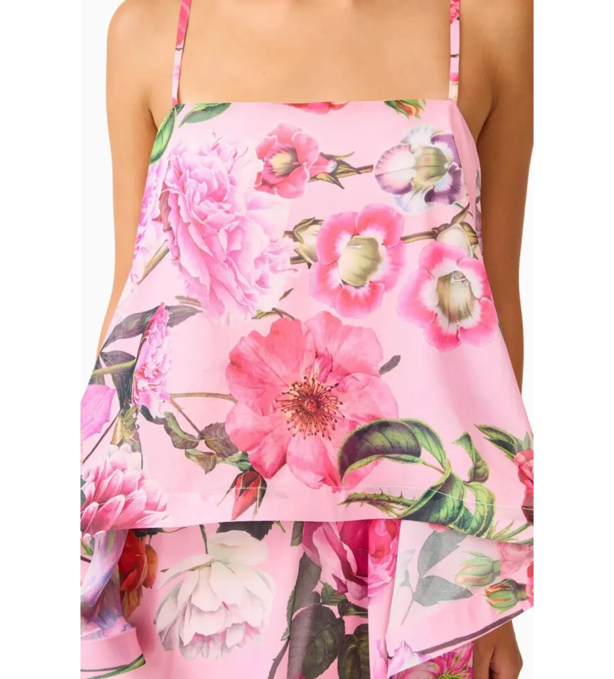 Elliatt Armani Tiered Maxi Dress Pink Floral Size S AU 8 - Image 4
