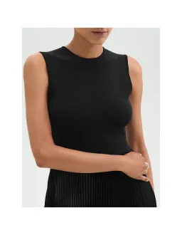 Theory Pleated Combo Dress In Textured Satin Black Size XS for rent on The Volte - image 2
