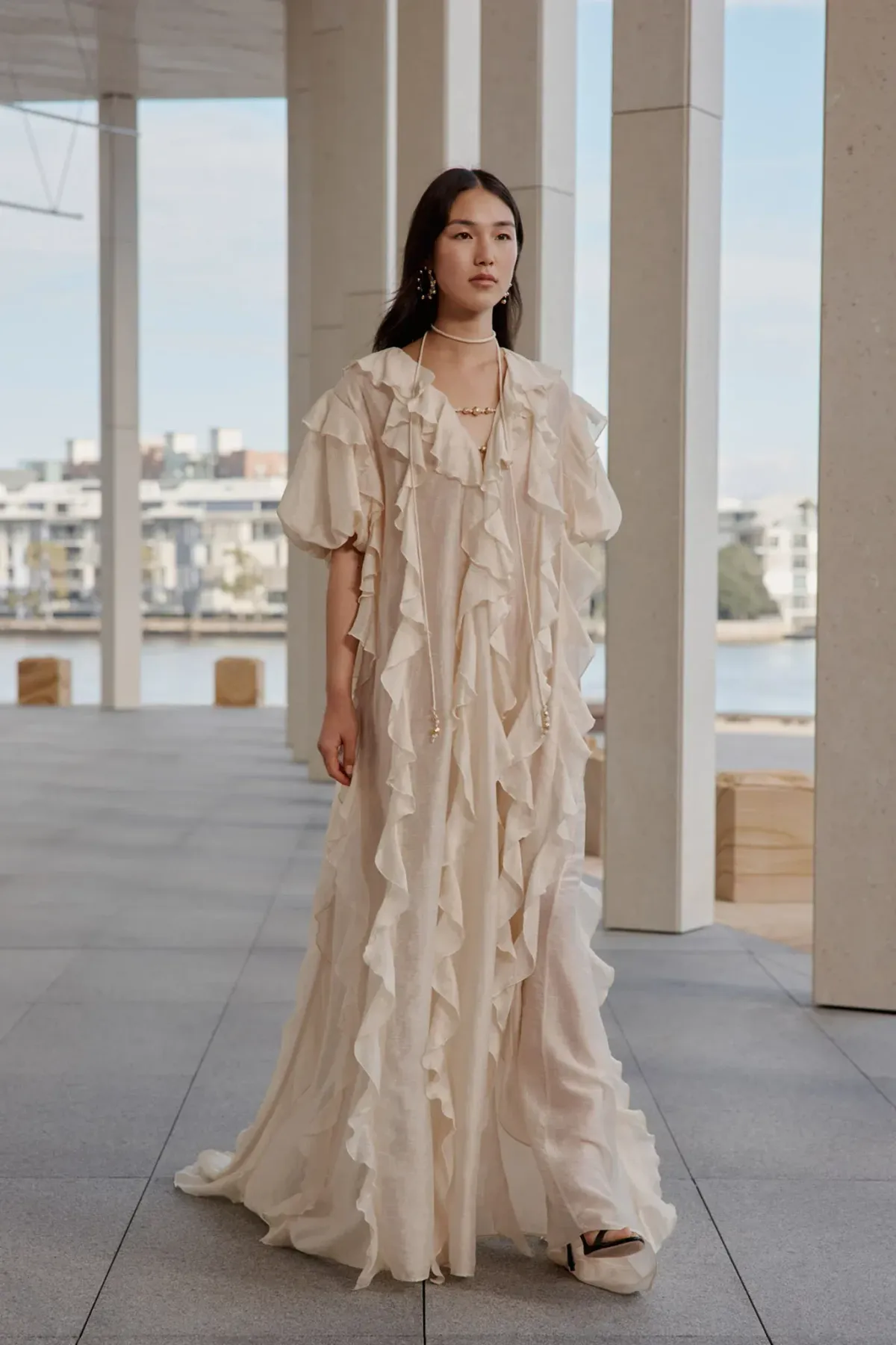 AJE VOYAGER MAXI DRESS Size 14 in Coconut Cream - Image 14