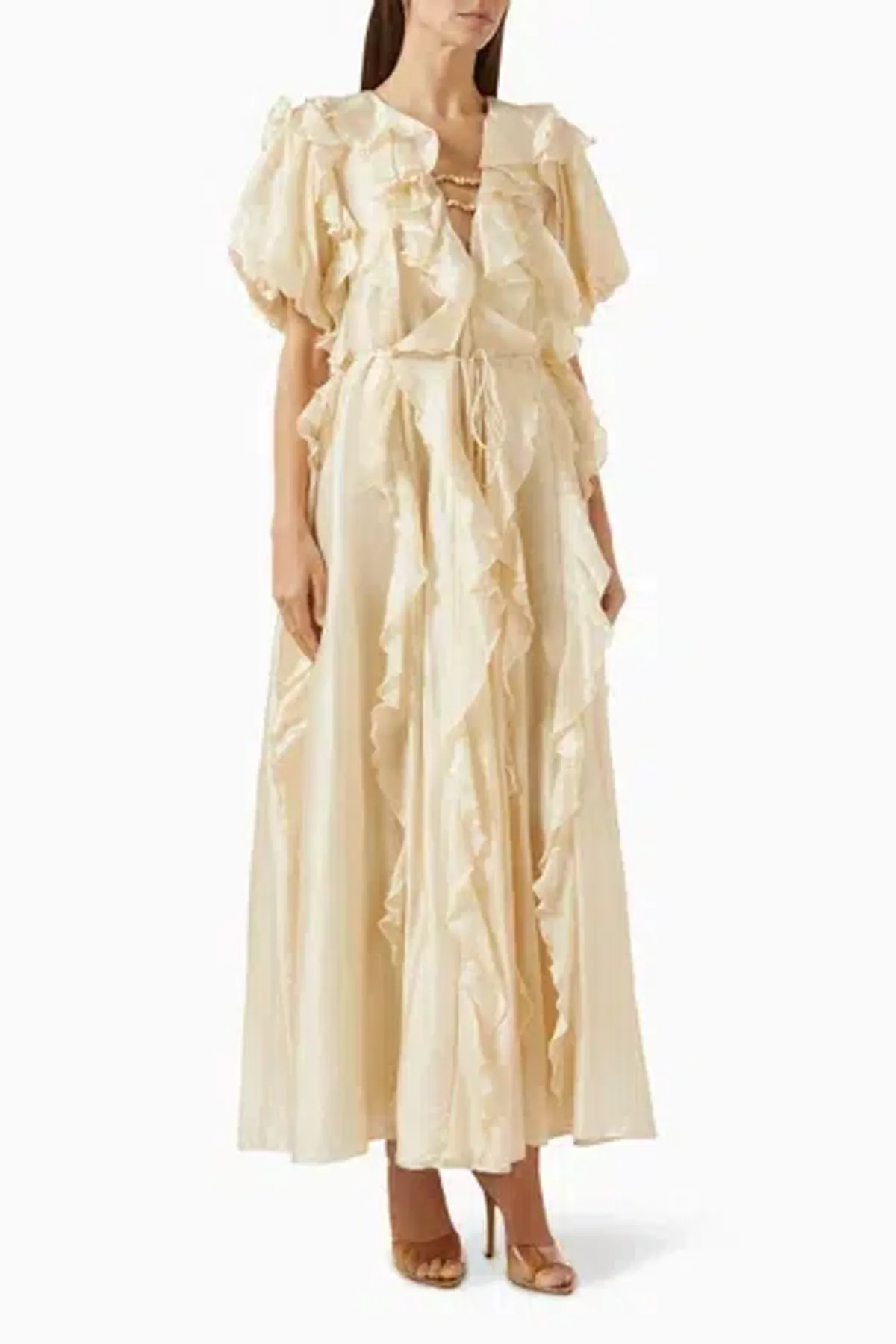 AJE VOYAGER MAXI DRESS Size 14 in Coconut Cream - Image 10
