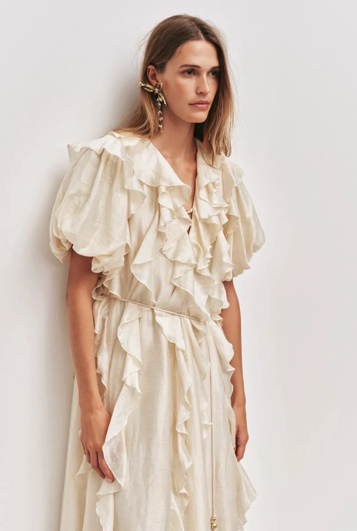 AJE VOYAGER MAXI DRESS Size 14 in Coconut Cream - Image 3