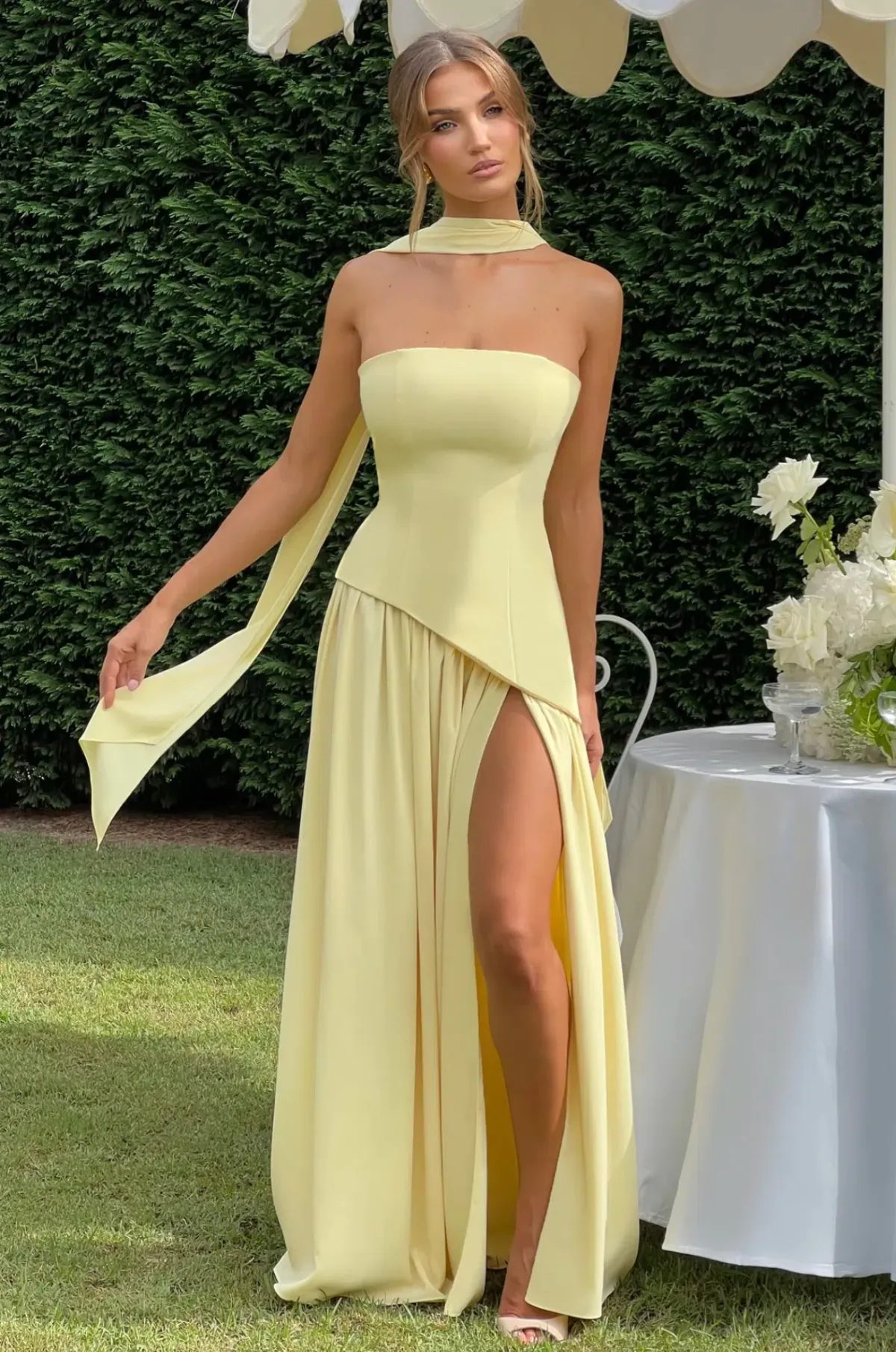 Maliyah Maxi Dress - Lemon - Image 7