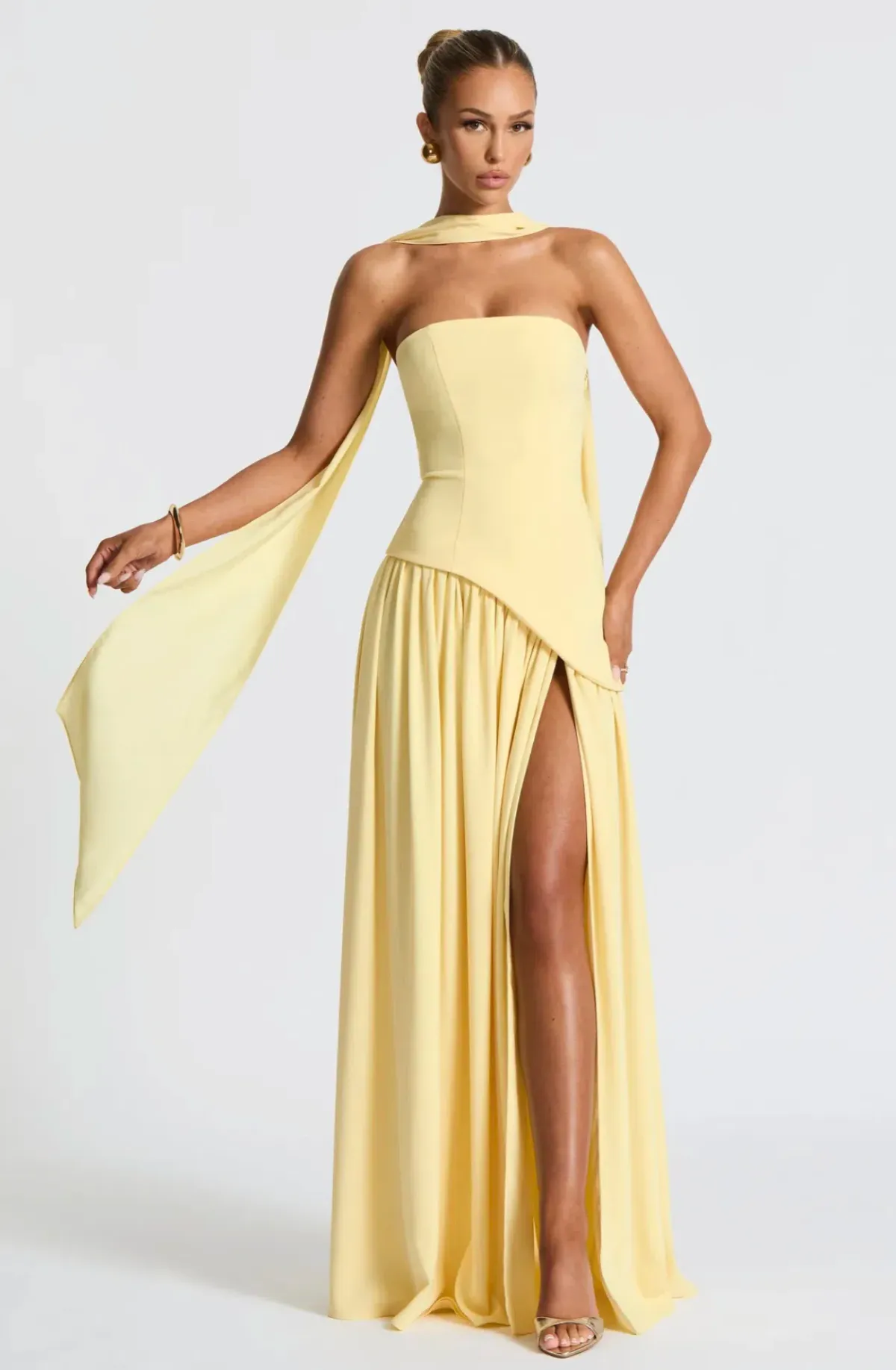 Maliyah Maxi Dress - Lemon - Image 1