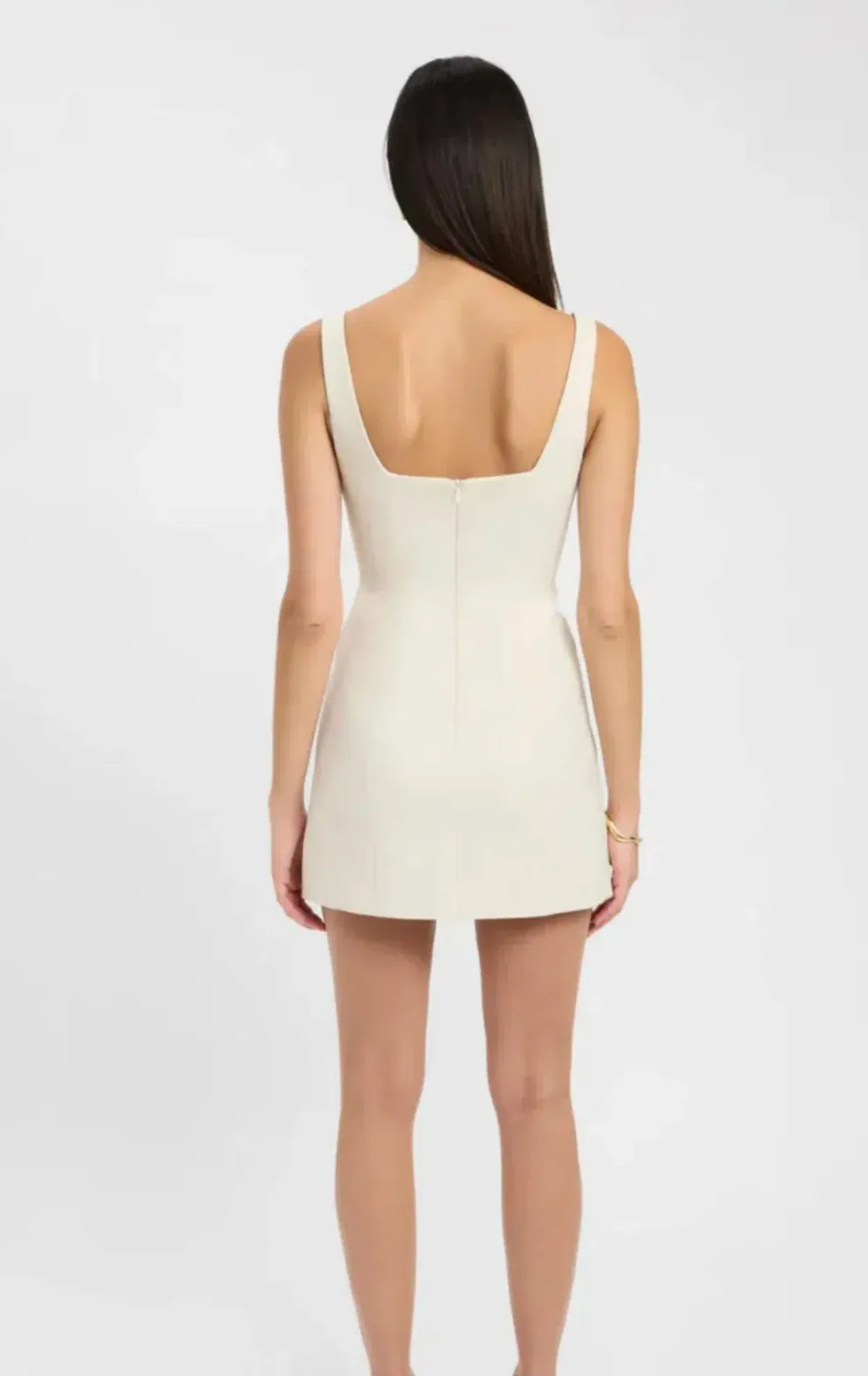 Kookai Alto Bustier Mini Dress in Almond Milk Size 12 - Image 3
