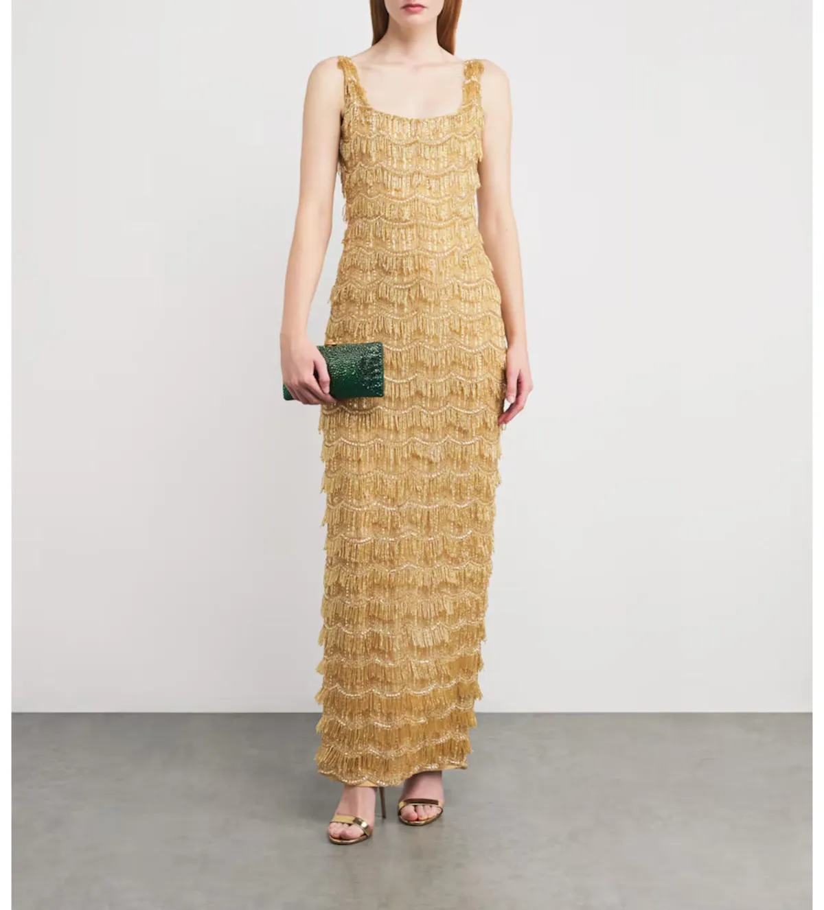 Rachel Gilbert Sadie Gown Maxi Dress in Gold Size 0/AU6 - Image 1