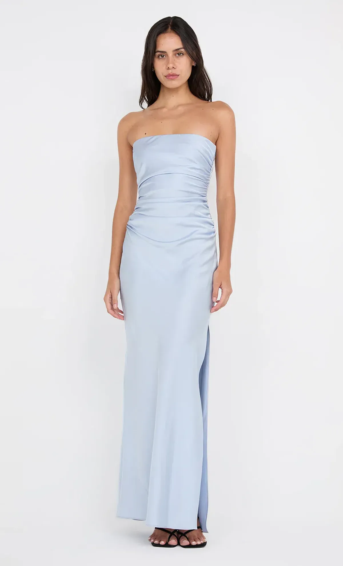 Bec & Bridge Eternity Strapless Maxi Dress Dusty Blue Size 6 - Image 1