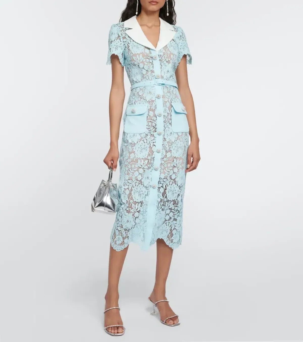 Self portrait lace midi dress - Image 5