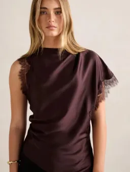 Forever New Dixie Asymmetric Lace Top Size 12 for rent on The Volte - image 3
