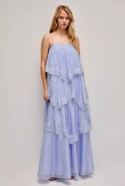 AJE Ophelia Lace Gown size 8 French Blue for rent on The Volte - image 1