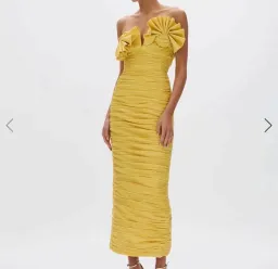 Rachel Gilbert Jensen Dress - Yellow - Size 3 (10/12) for rent on The Volte - image 1