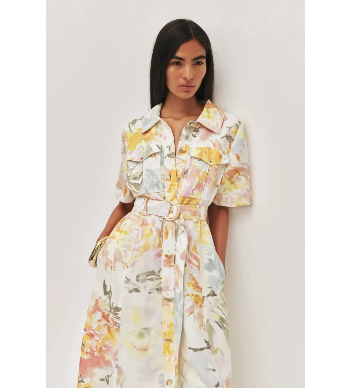 Aje Manon Midi Dress in Jardin Floral Print Size 12 - Image 2