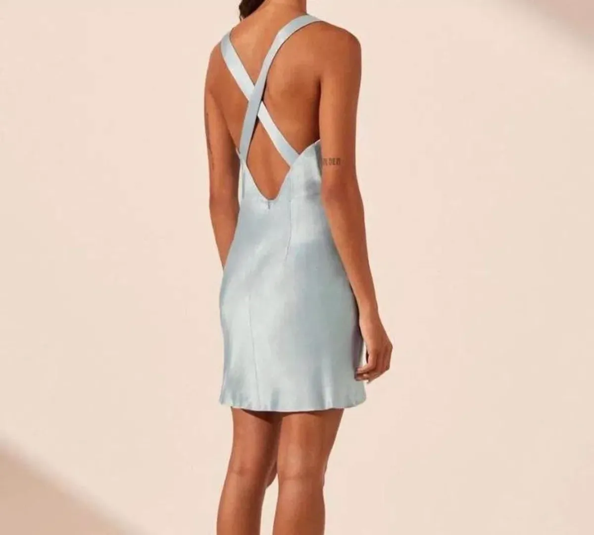 Shona Joy Camille Lace Cross Back Mini Dress Size 10 - Image 2