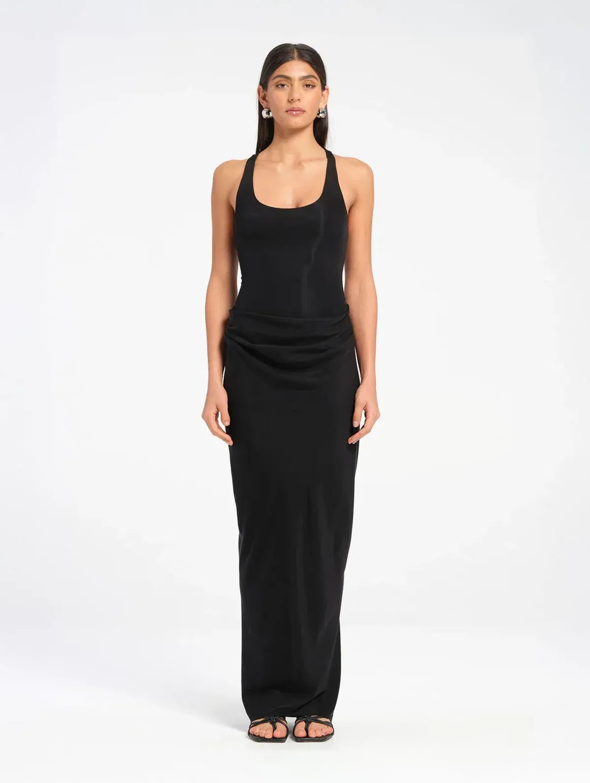 Benni Jade Racer Back Maxi Dress in Black Size 6 - Image 1