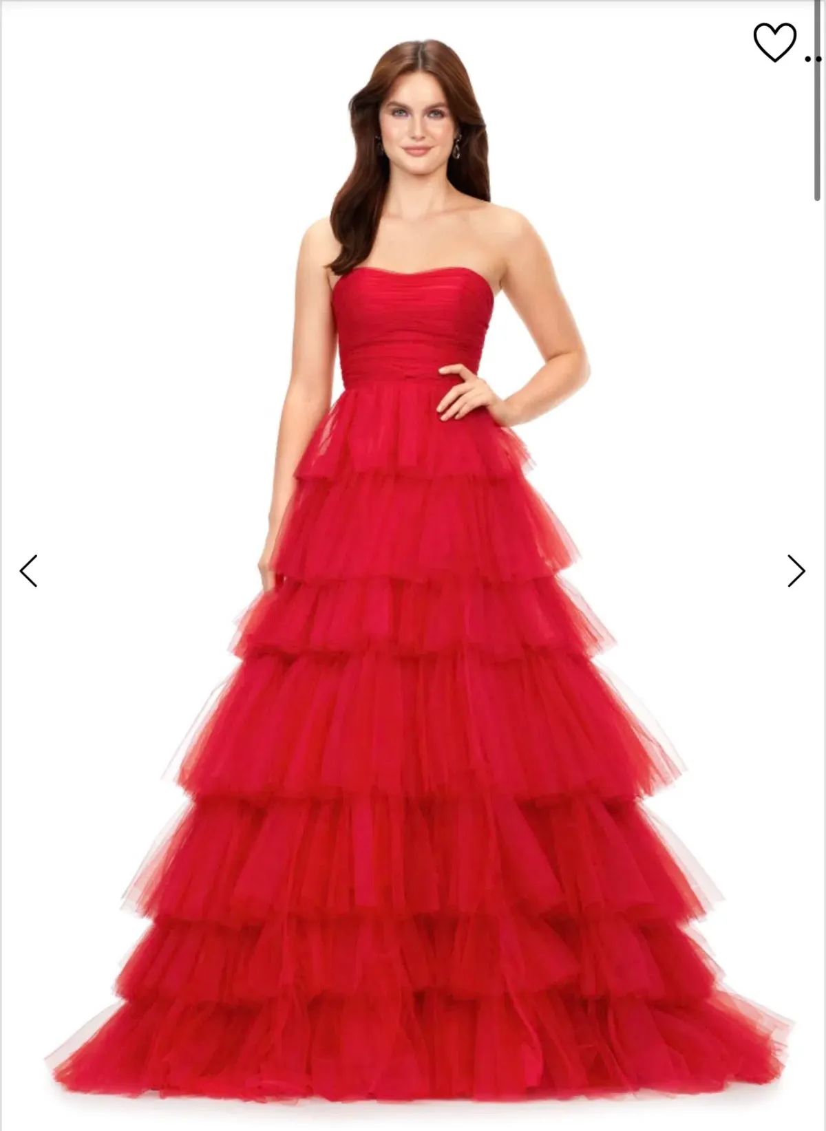 Ashley Lauren strapless red gown size 8 - Image 1