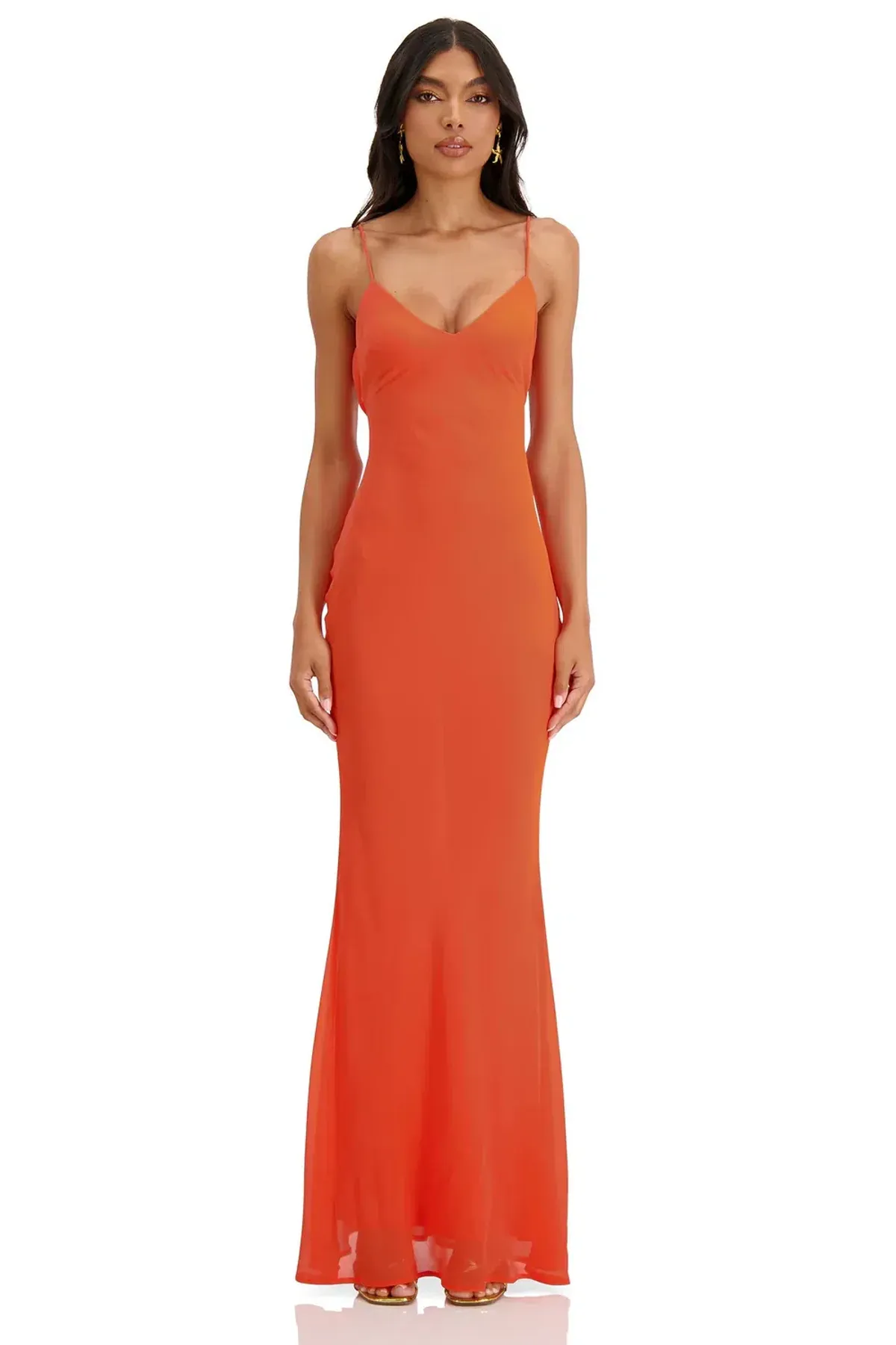 Alamour the label backless orange maxi size S - Image 1
