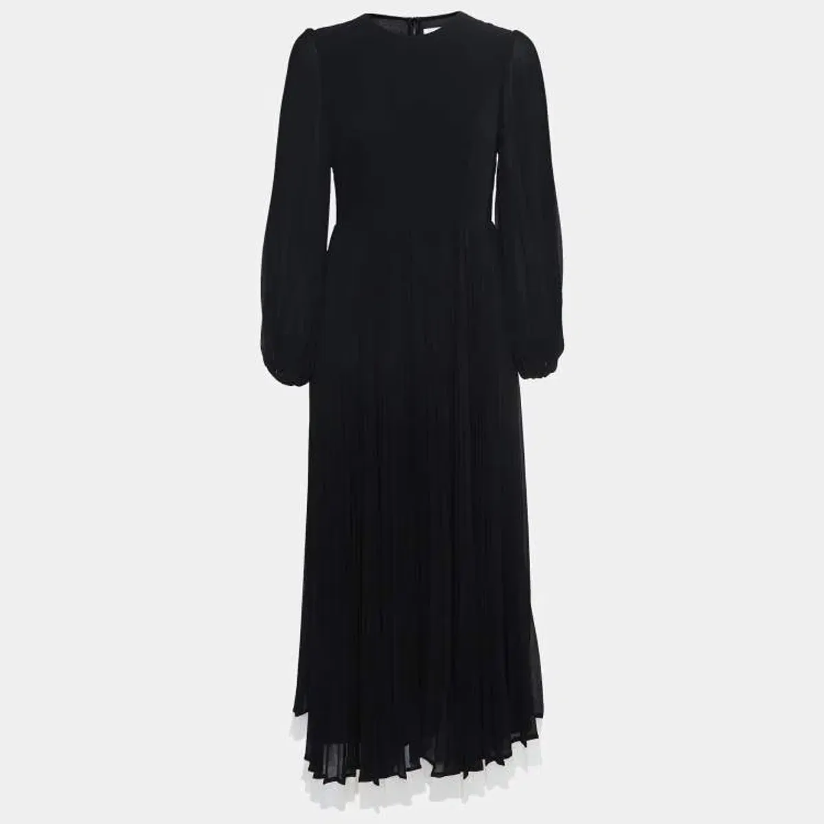 Zimmermann Black Crepe Pleated Long Maxi Dress | Size OP AU 6 - Image 1