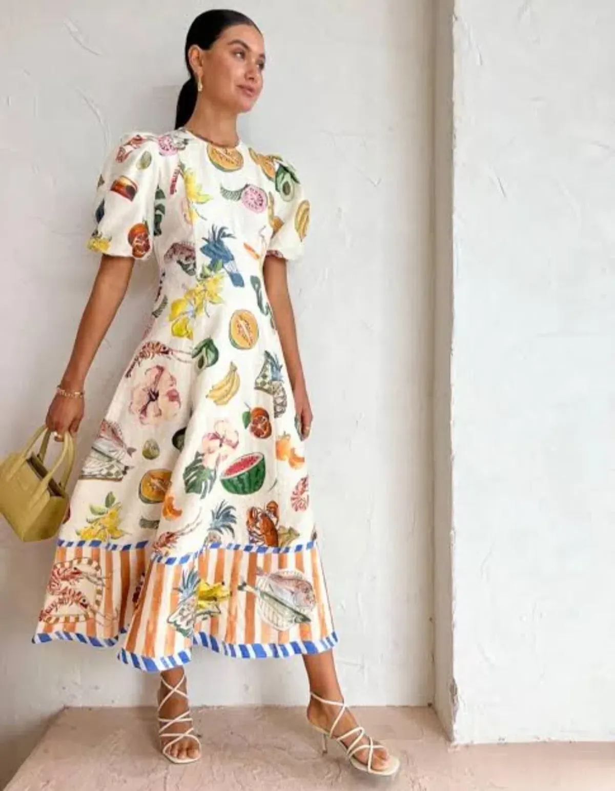Alemais Theo Midi Dress in Print Size 14 - Image 1