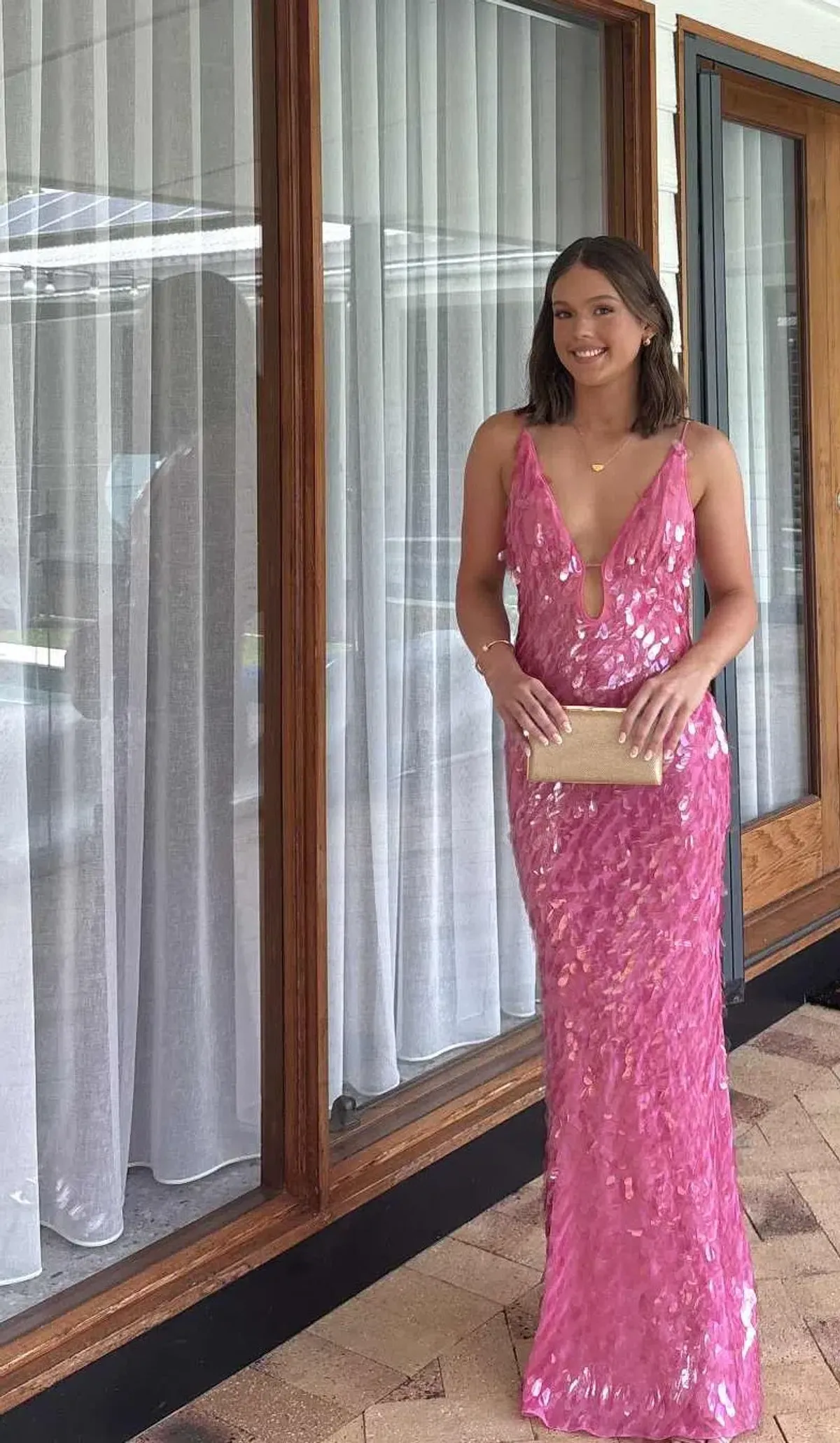 MISHA SAPHIRE SEQUIN GOWN - Image 4