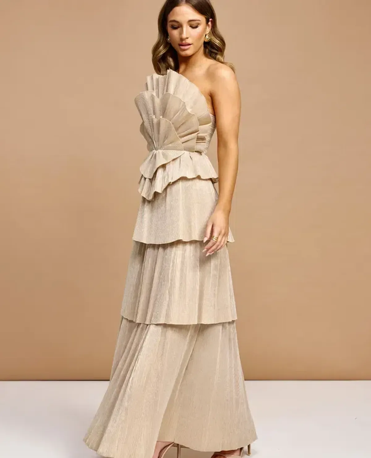 AJE KIRRA GOWN GOLD SIZE 10 - Image 1