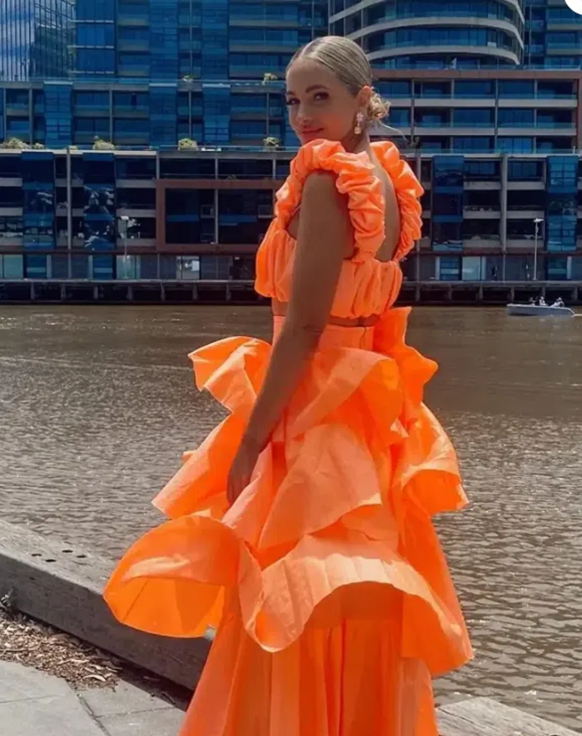 AJE MEDINA SKIRT AND TOP SET [ORANGE] - Image 3